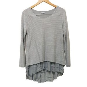 MADE IN ITALY Ruffle Bottom Tunic